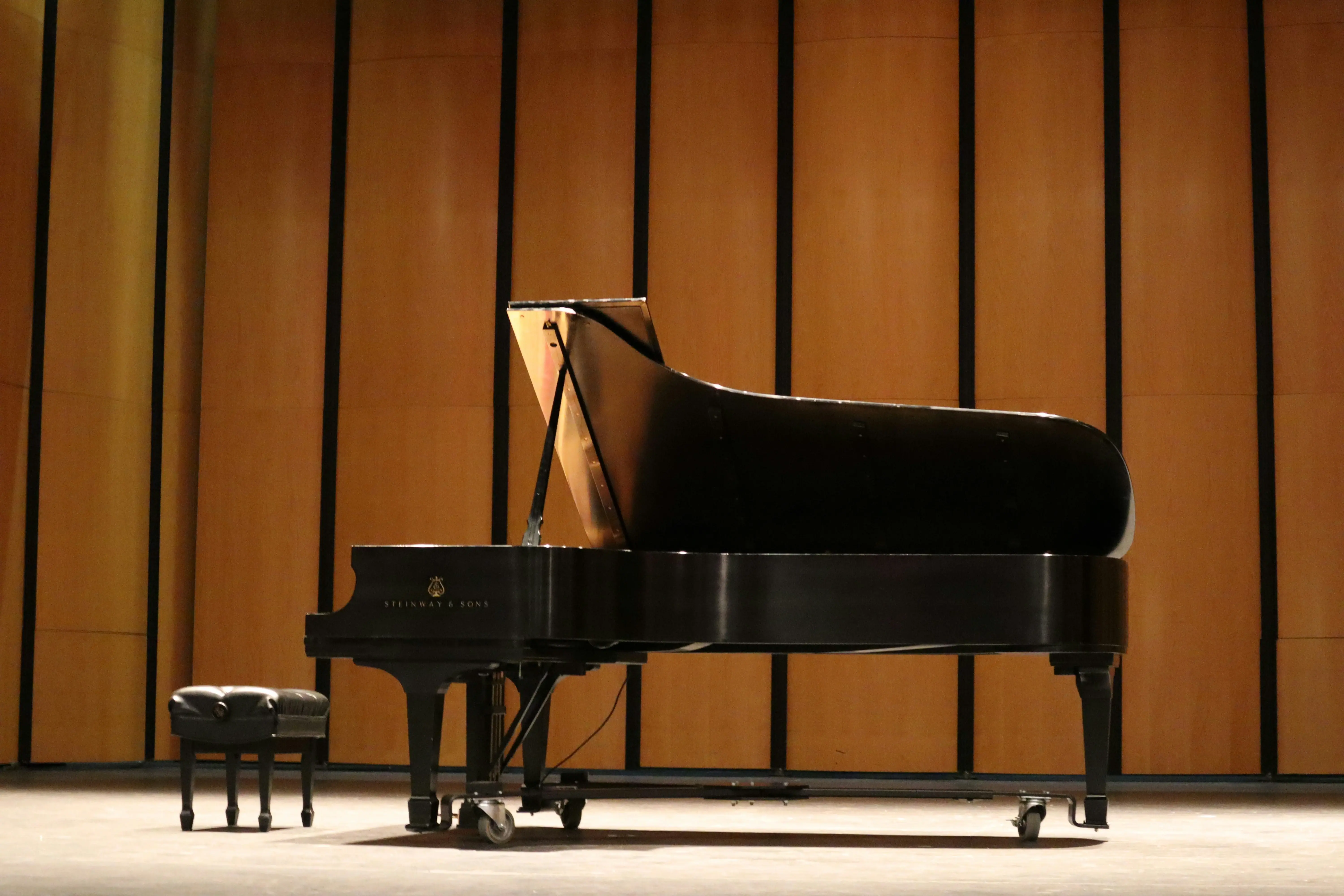 single piano on a stage
